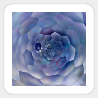 Purple Honeycomb Abstract Rose Sticker